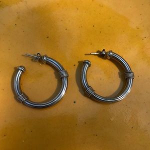 Pierced hoop earrings